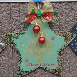 Handmade wooden Christmas sign